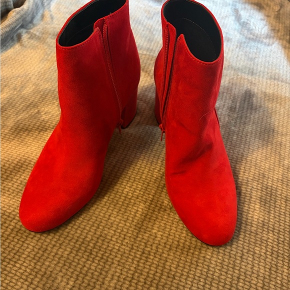 INC International Concepts Fiery Red Ankle Boots - Picture 2 of 3